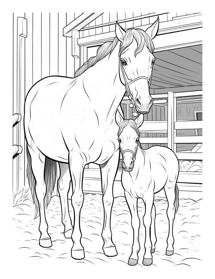 Free Horse Lovers Coloring Page 53