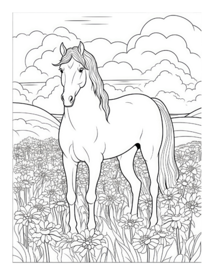 Free Horse Lovers Coloring Page 55