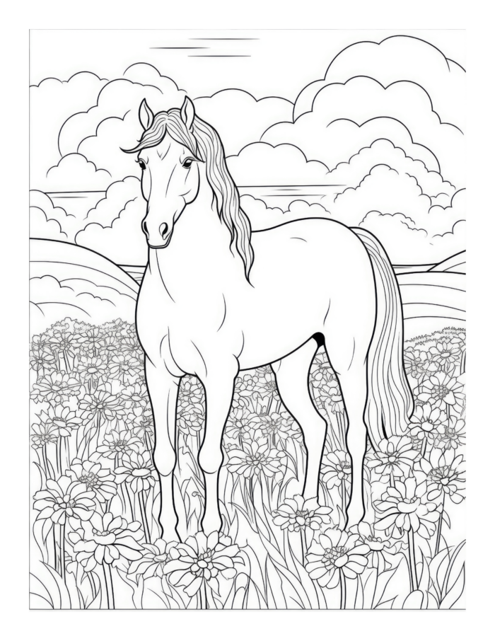 Free Horse Lovers Coloring Page 55