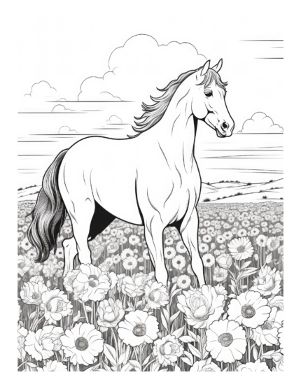 Free Horse Lovers Coloring Page 57