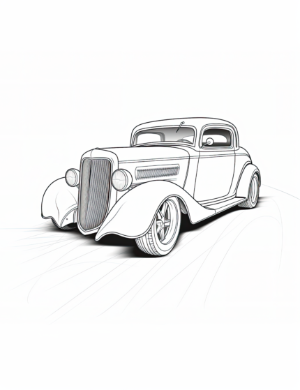 1930s Chevy Coupe Coloring Page