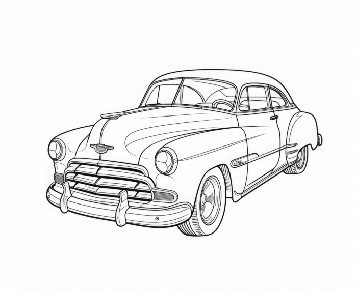 1951Chevrolet Deluxe Coupe Coloring Page