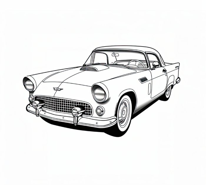 1955 Ford Thunderbird Coloring Page