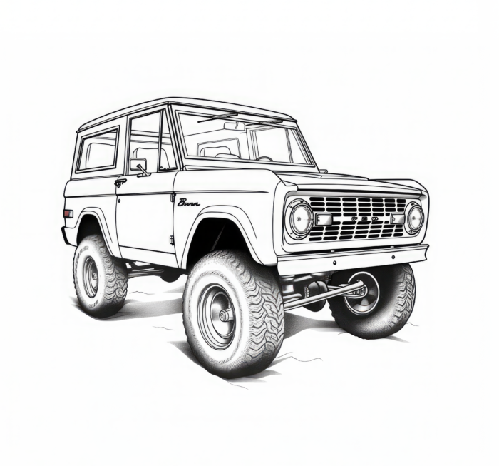 1966 Ford Bronco Coloring Page