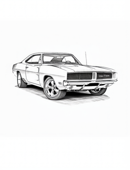 1969 Dodge Charger RT Coloring Page