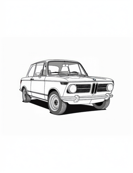 1973 BMW 2002 TII Coloring Page