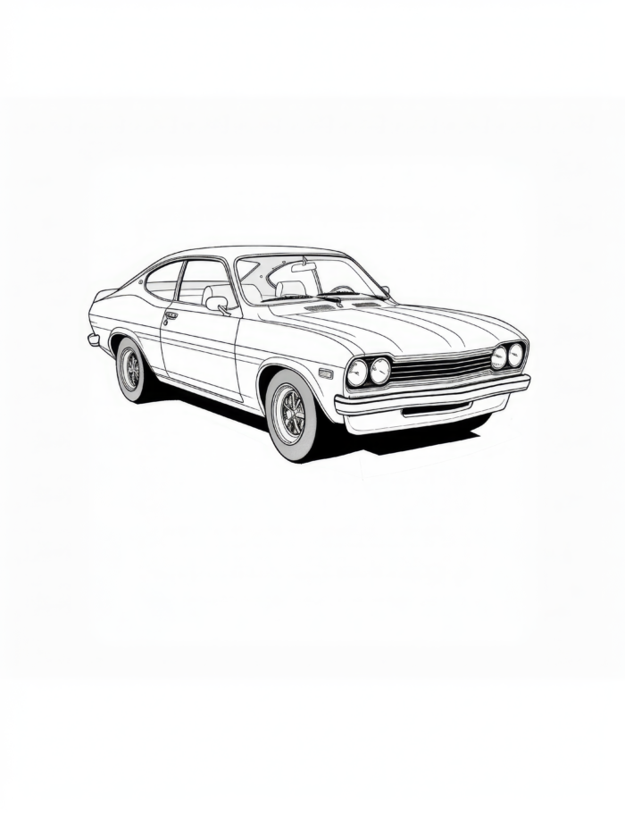 1974 Ford Capri RS3100 Coloring Page