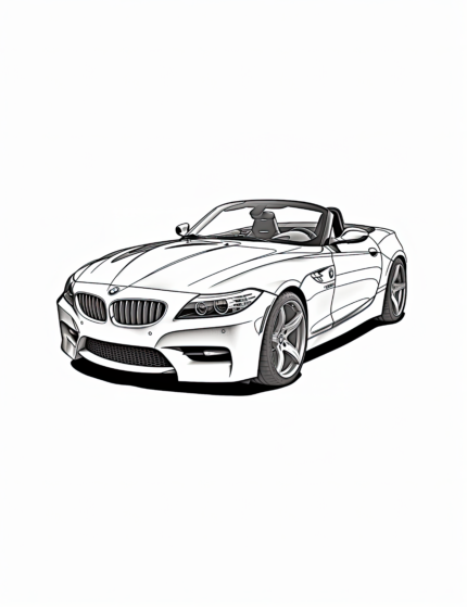 2010 BMW Z4 GT3 Coloring Page