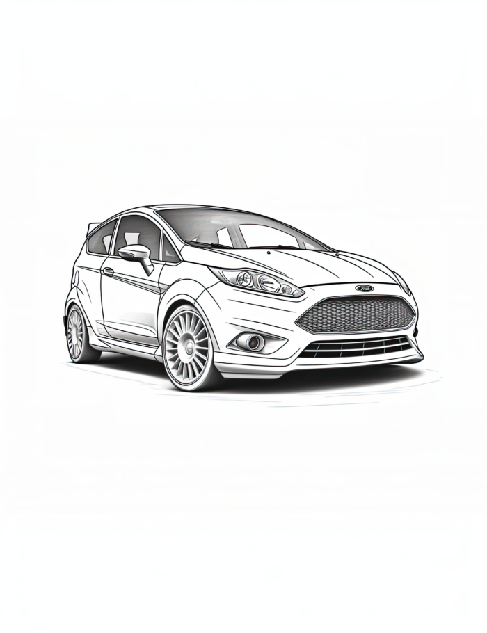 2012 Ford Fiesta WRC Coloring Page