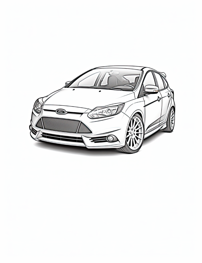 2012 Ford Focus Sport Coloring Page