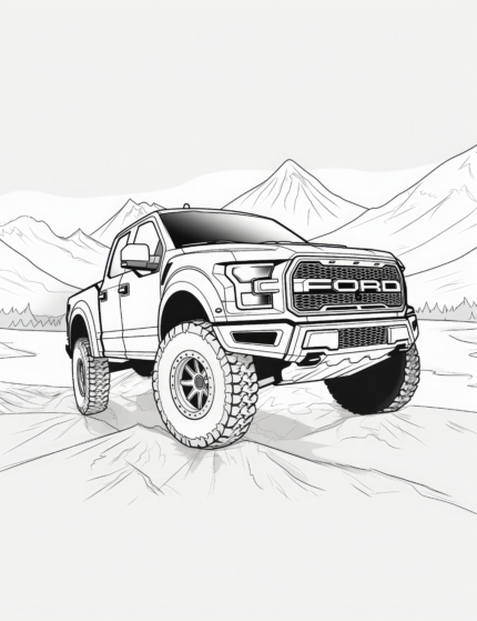2017 Ford F150 Raptor Coloring Page