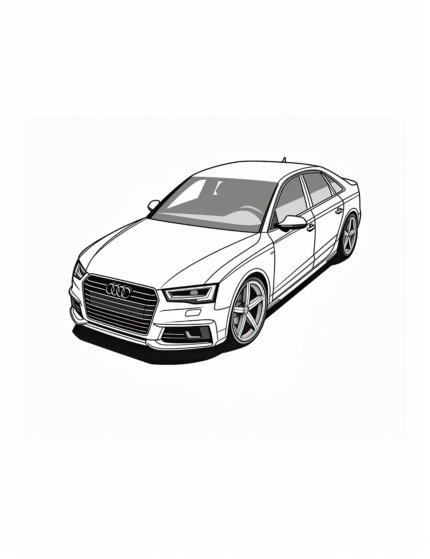 Audi A4 Coloring Page