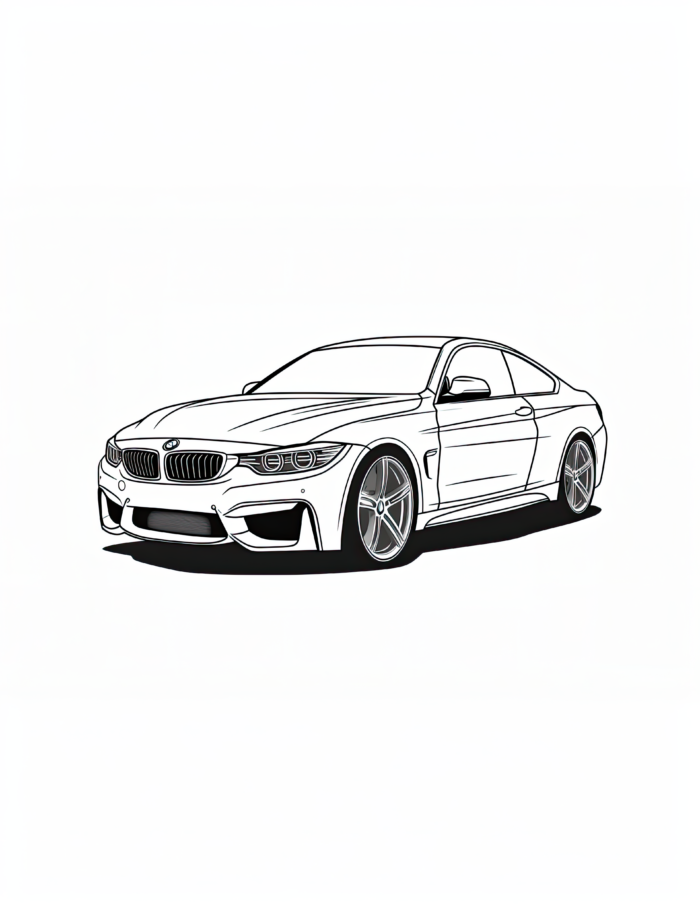 BMW 3 Series Coloring Page