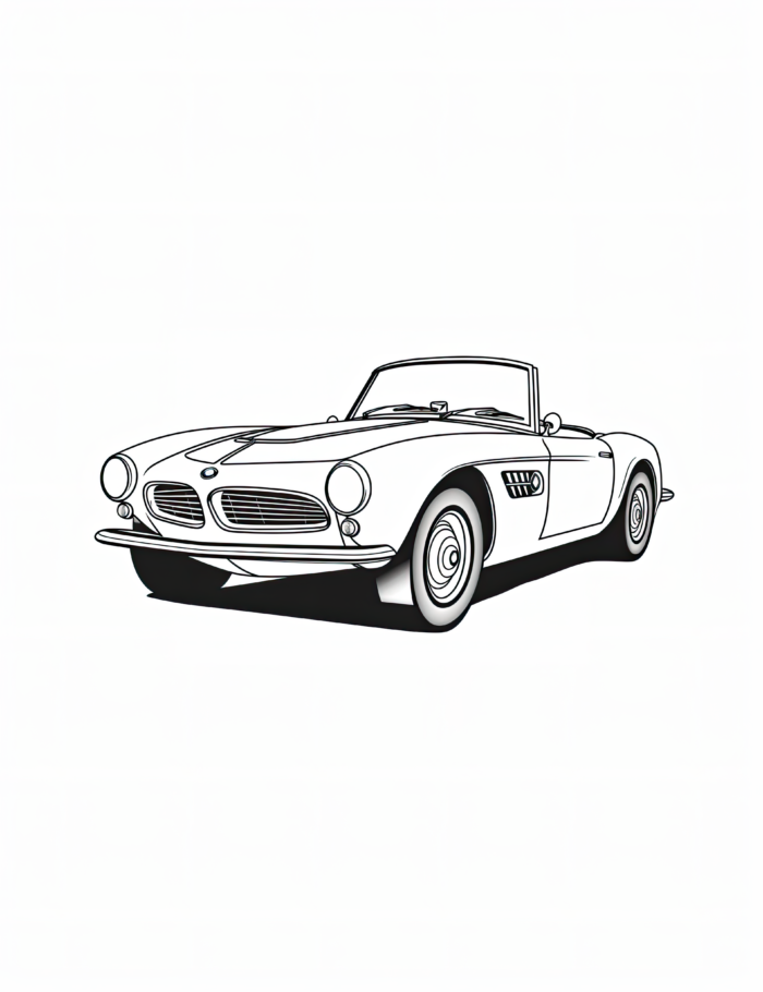 BMW 507 roadster Coloring Page
