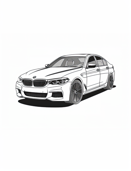 BMW 5 Series Coloring Page
