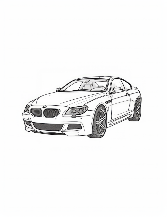 BMW 6 Series Coloring Page