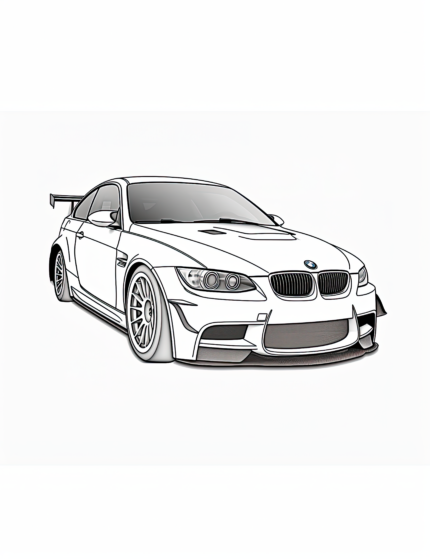 BMW E92 M3 GTR Coloring Page