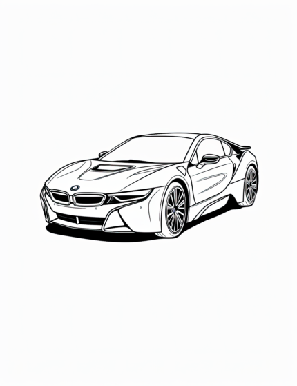 BMW I8 Coloring Page