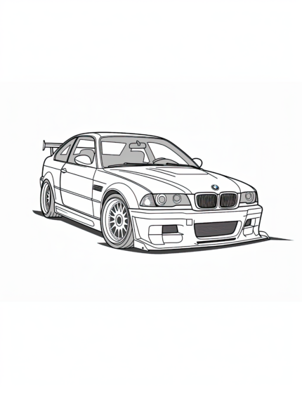 BMW M3 1995 Coloring Pages