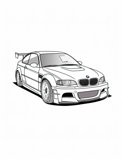 BMW M3 GTR Coloring Page
