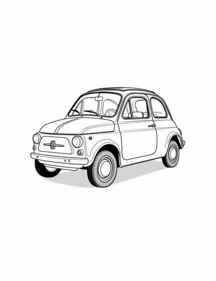 Fiat 500 Free Coloring Pages