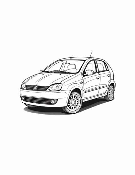 Fiat Palio Free Coloring Page