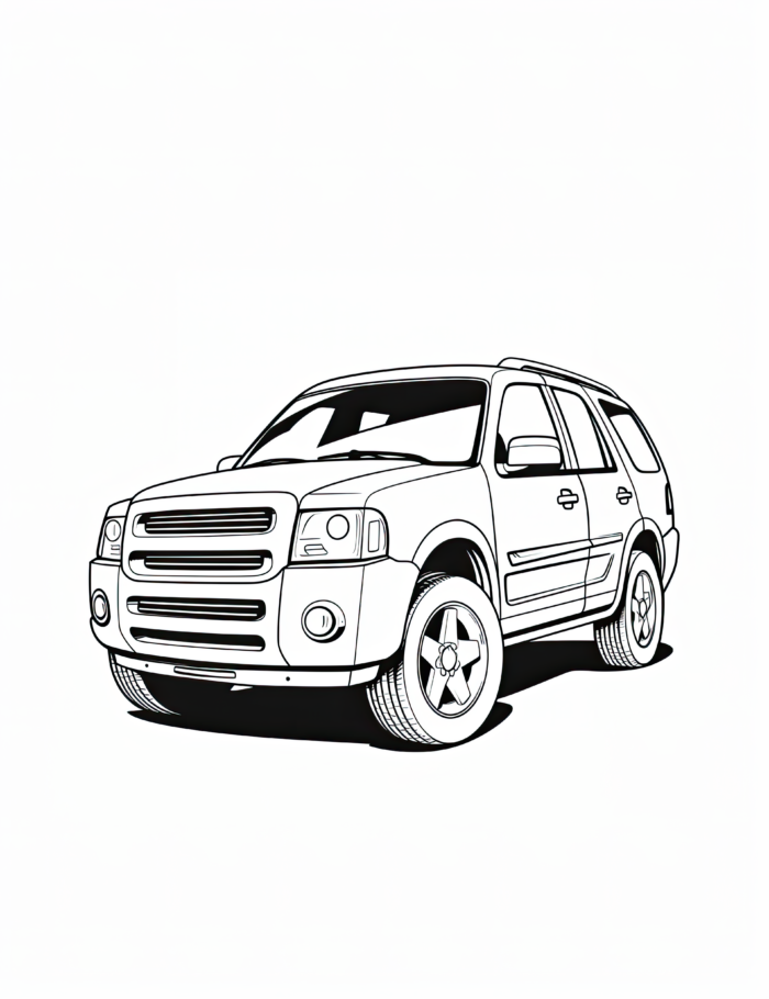 Ford Explorer 2002-2005 Coloring Page