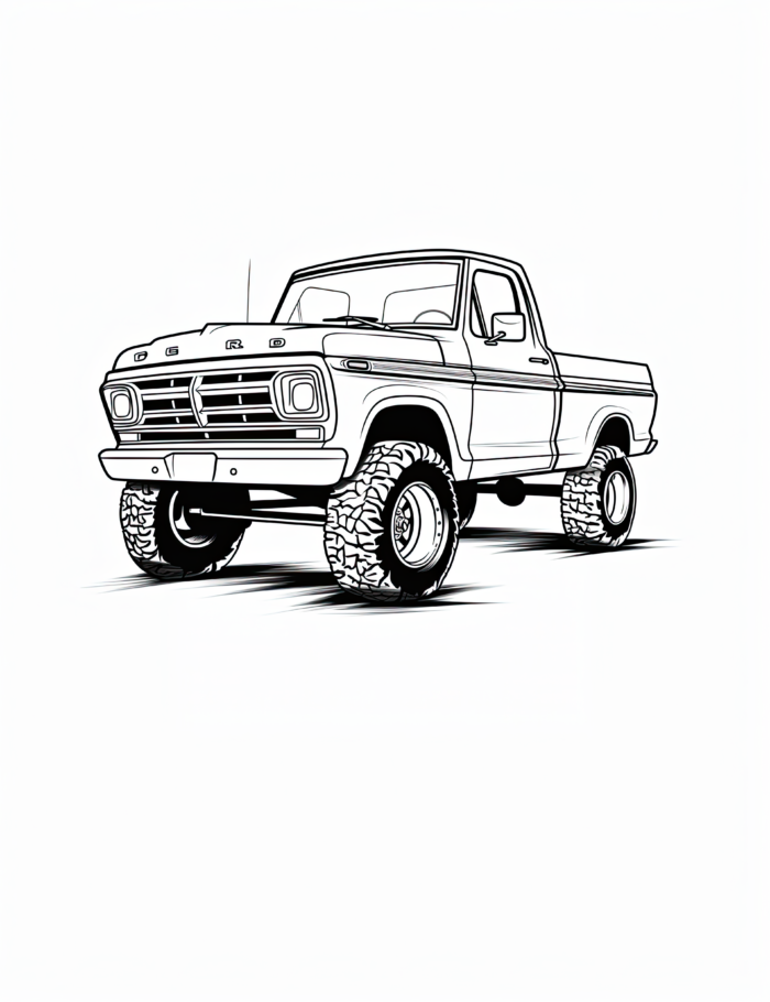 Ford F150 Truck Coloring Page