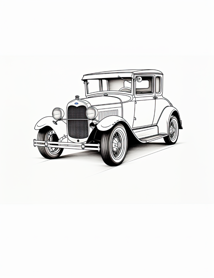 Ford Model A 1928 Coloring Page