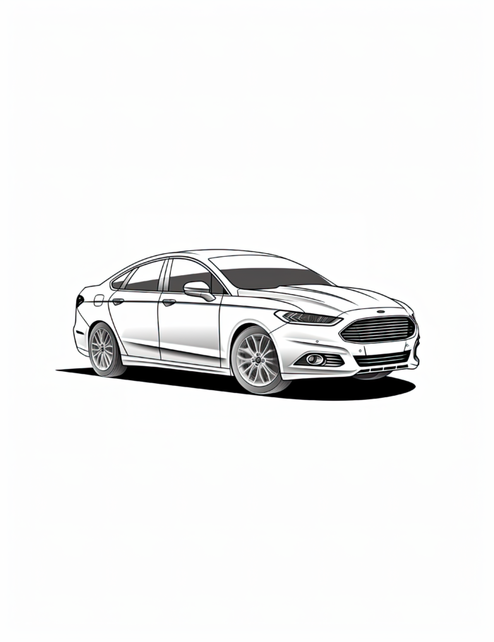 Ford Mondeo Mk V Coloring Page