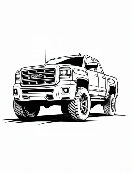 GMC Sierra Coloring Page