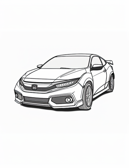 Honda Civic Coloring Page