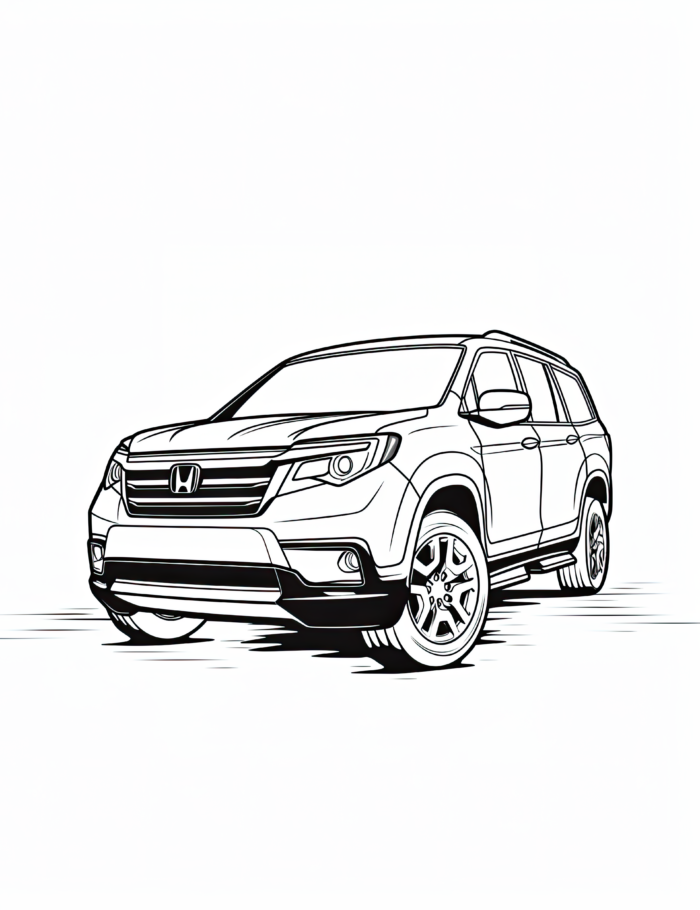 Honda Pilot Coloring Page