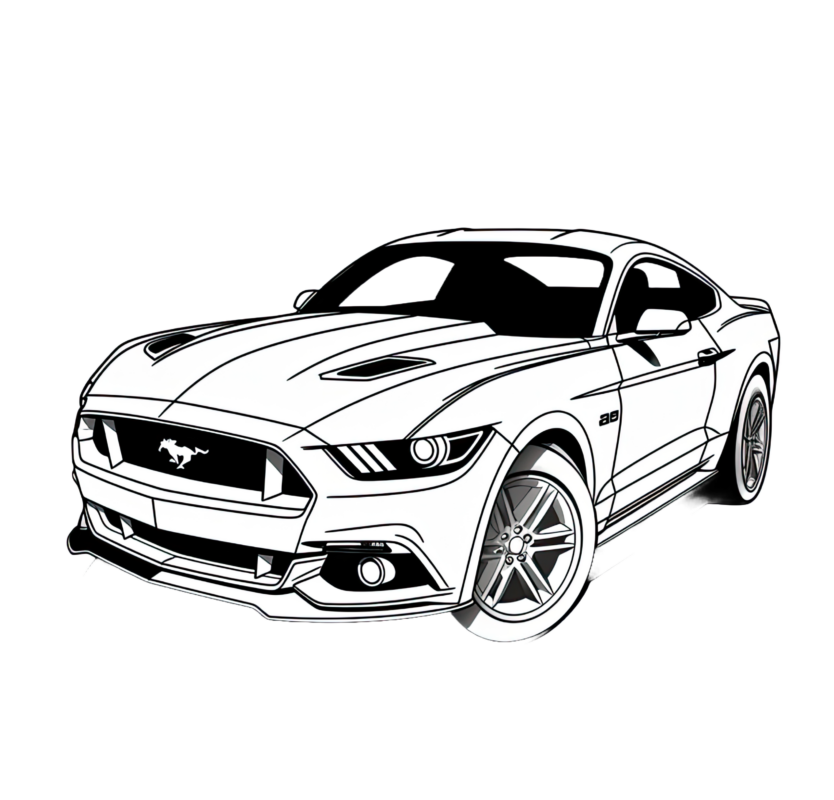 Ford Mustang 2015 Coloring Page