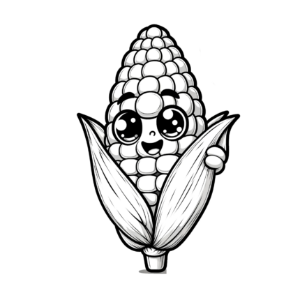 Ear of Corn Coloring Page
