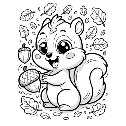 Squirrel Coloring Page