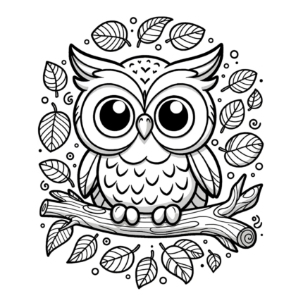Wisdom Keeper - Owl Coloring Page