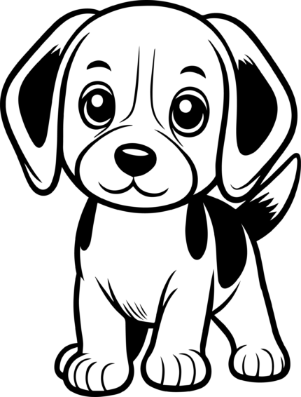 Beagle Puppy Coloring Page