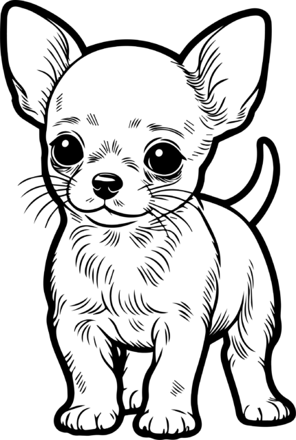 Chihuahua Puppy Coloring Page
