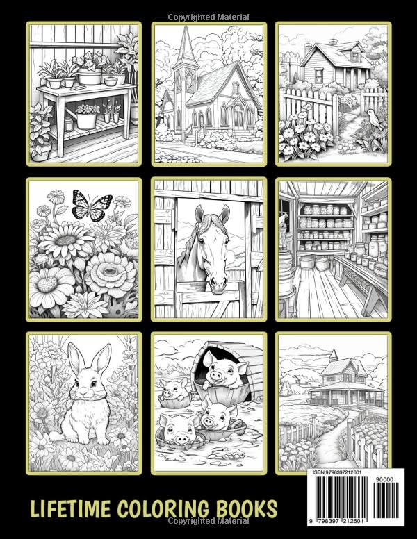 Country Living Coloring Book for Adults