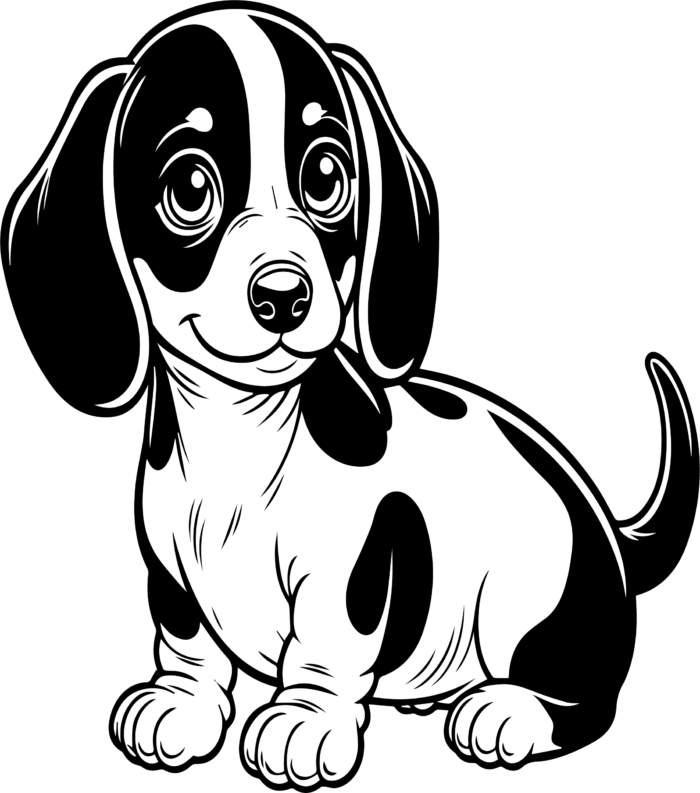 Dachshund Puppy Coloring Page