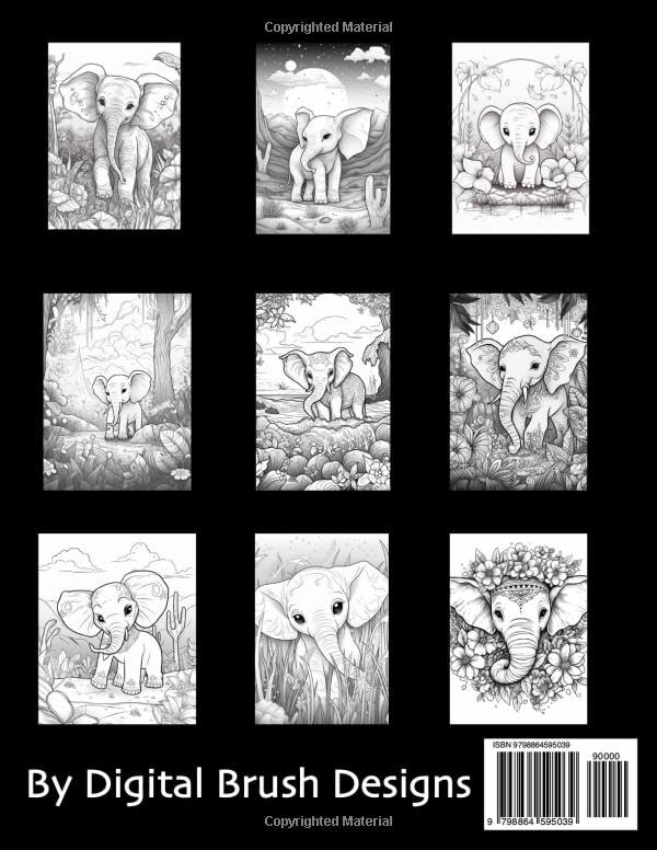 Elephant Escapades - Elephant Coloring Book