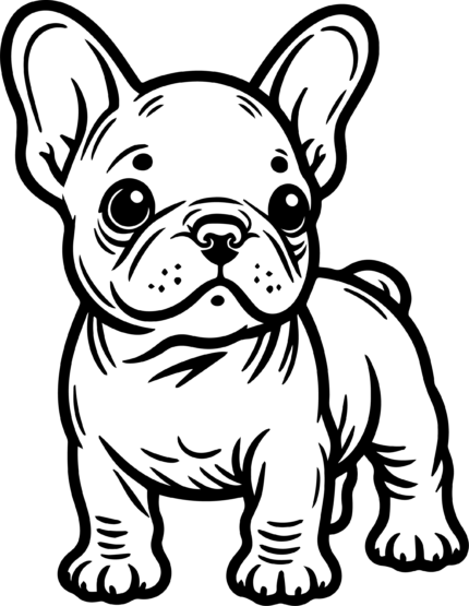 French Bulldog Puppy Coloring Page