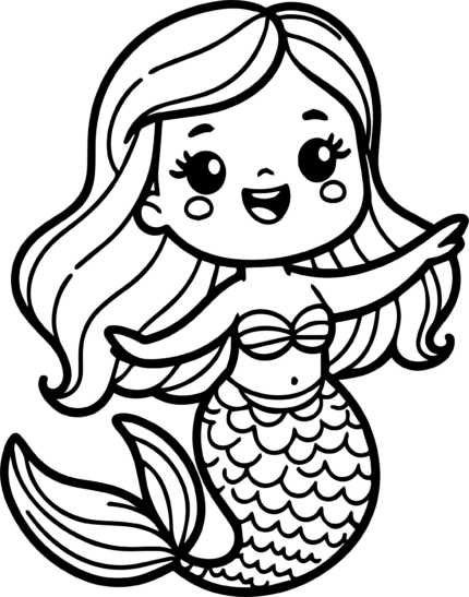 Little Mermaid Coloring Page