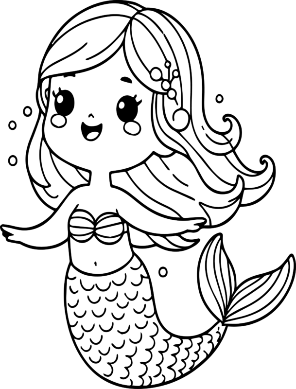 Free Printable Nautical Nymphs - Little Mermaid Coloring Page For Kids ...