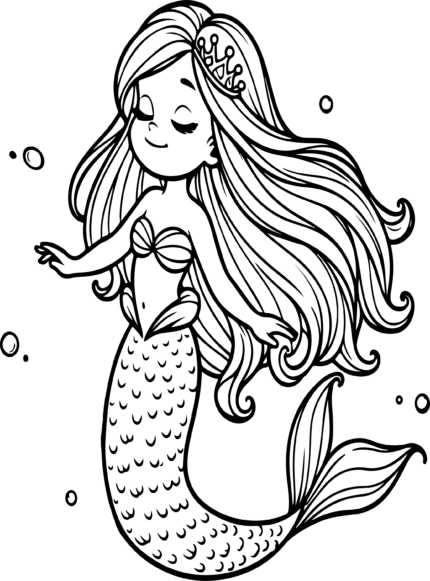 Little Mermaid Coloring Page