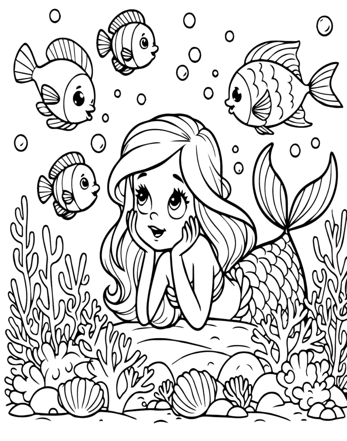 Little Mermaid Coloring Page