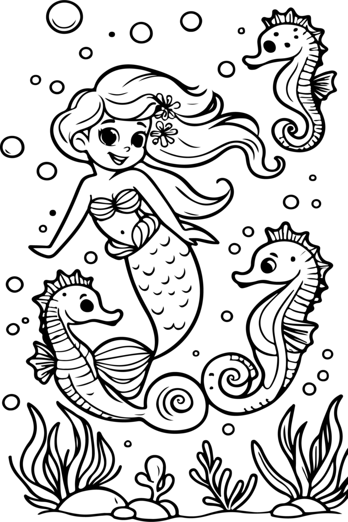 Little Mermaid Coloring Page