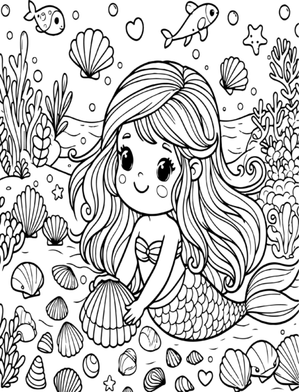 Little Mermaid Coloring Page