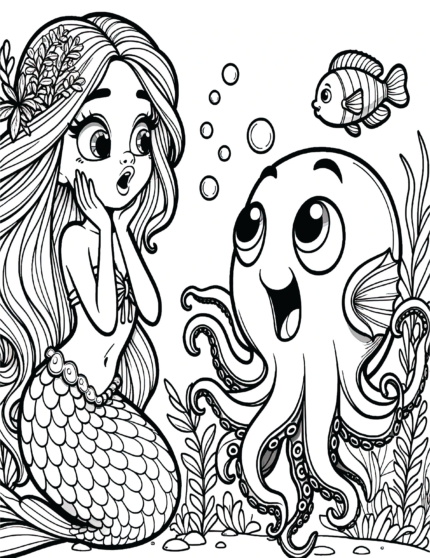 Little Mermaid Coloring Page